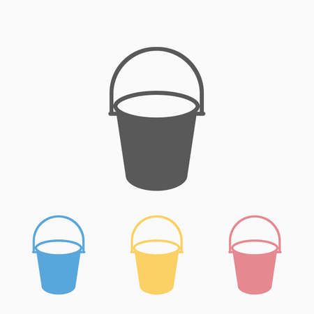 bucket iconのイラスト素材