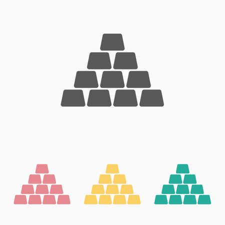 gold bullion iconのイラスト素材
