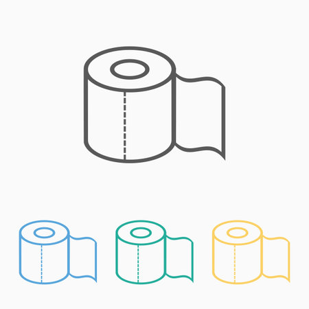 toilet tissue paper roll iconのイラスト素材
