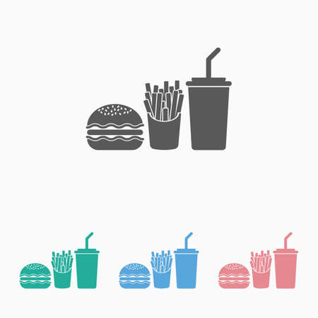 fastfood iconのイラスト素材