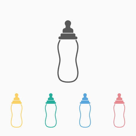 baby milk bottle iconのイラスト素材
