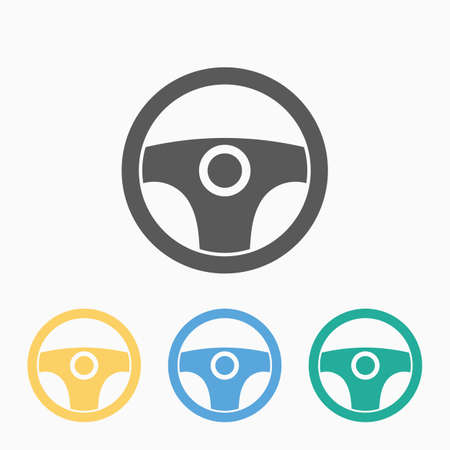 steering wheel iconのイラスト素材