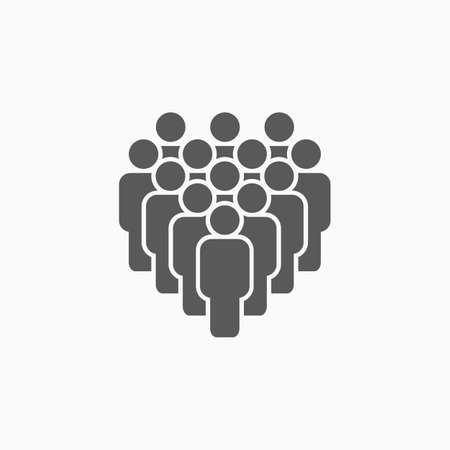 crowd of people iconのイラスト素材