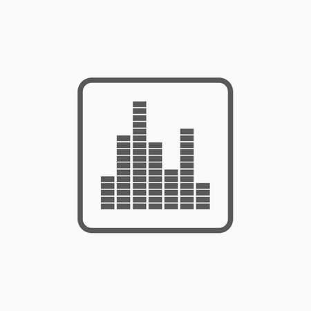 equalizer music sound wave iconのイラスト素材