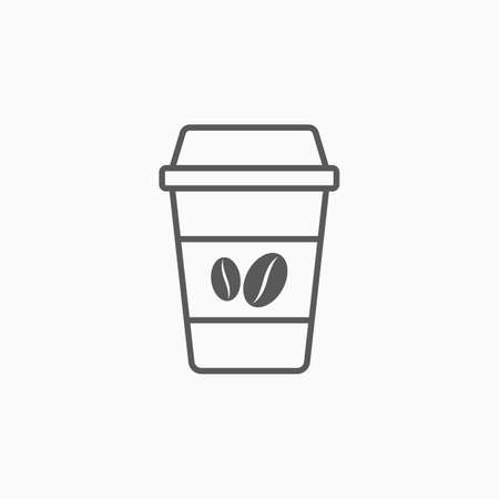 Disposable coffee cup iconのイラスト素材