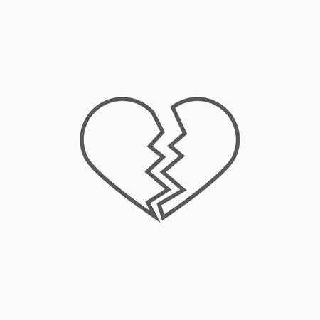 broken heart iconのイラスト素材