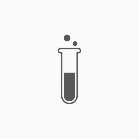 test tube icon, laboratory vectorのイラスト素材