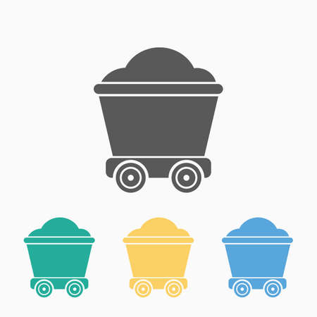 coal trolley iconのイラスト素材