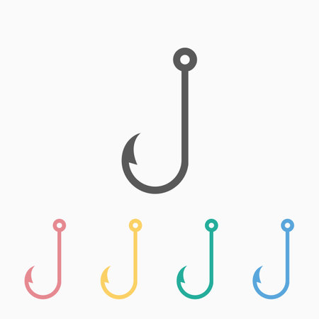 fish hook iconのイラスト素材