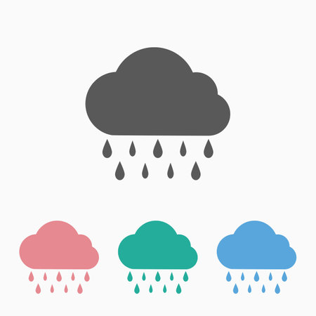 cloud rain iconのイラスト素材