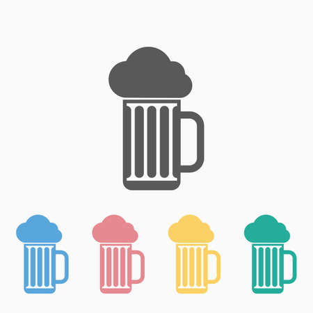 glass of beer iconのイラスト素材