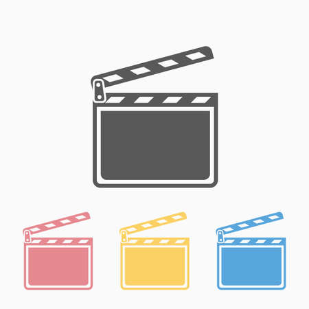 movie clapper iconのイラスト素材