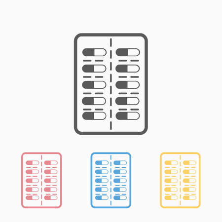 pills pack iconのイラスト素材