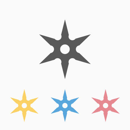 throwing star iconのイラスト素材