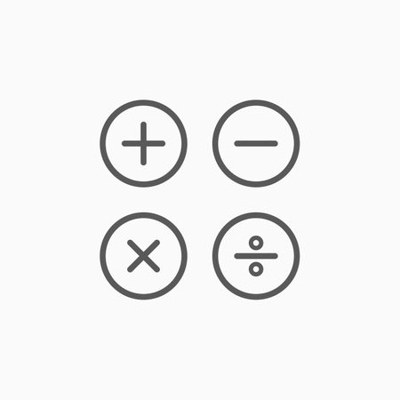 calculation, calculator iconのイラスト素材