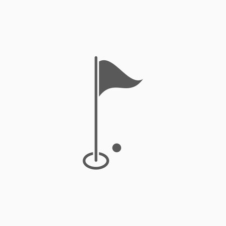 hole course icon, golf vectorのイラスト素材