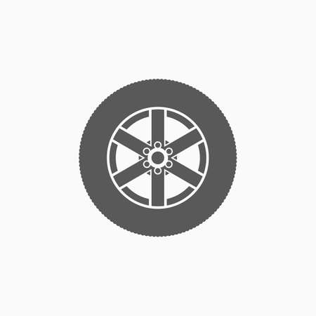car wheel iconのイラスト素材