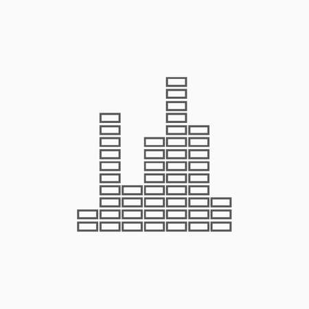 equalizer music sound wave iconのイラスト素材
