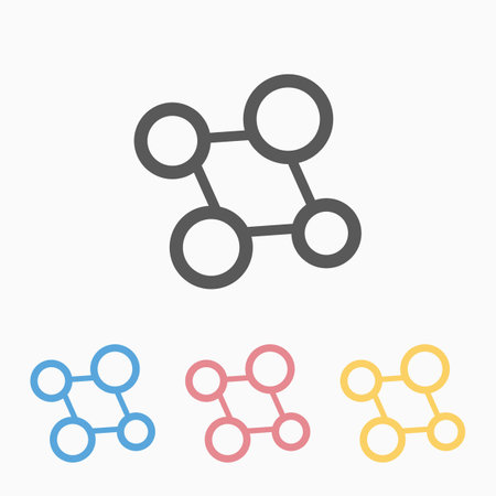 Remote controller's dial, knob, joystick iconのイラスト素材
