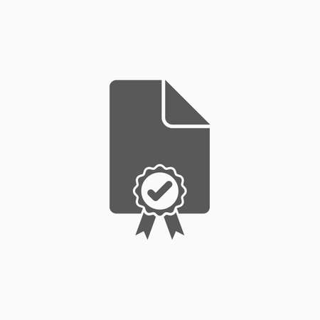 certificate, certified iconのイラスト素材