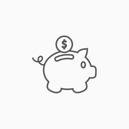 piggy bank iconのイラスト素材