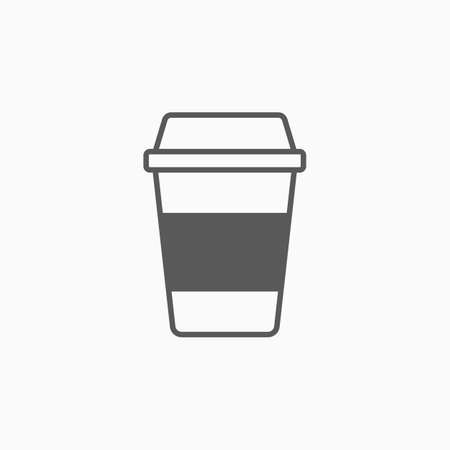 Disposable coffee cup iconのイラスト素材