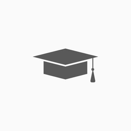 graduation cap icon, education cap vector illustrationのイラスト素材