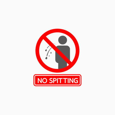 no spitting sign iconのイラスト素材