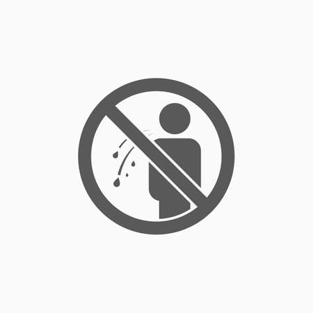 no spitting sign iconのイラスト素材