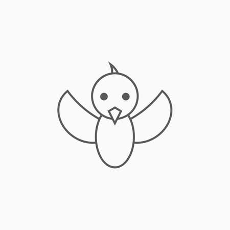 bird icon, bird vectorのイラスト素材