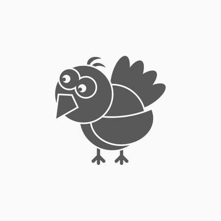 bird icon, bird vectorのイラスト素材