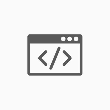 code icon, code vectorのイラスト素材