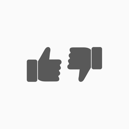 thumbs up and thumbs down iconのイラスト素材