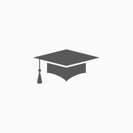 graduation cap icon, education cap vector illustrationのイラスト素材