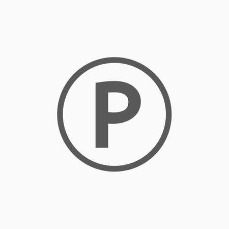 parking icon, pin parking vectorのイラスト素材