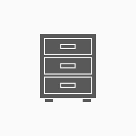drawer icon, tray vectorのイラスト素材