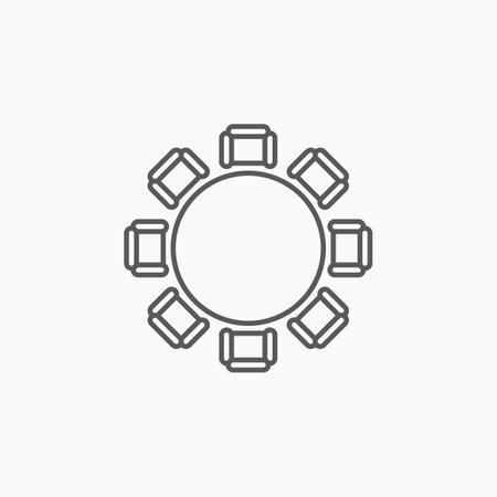 round table iconのイラスト素材