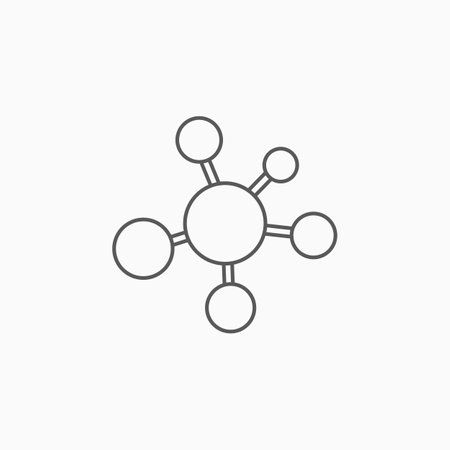 atom icon, molecule vectorのイラスト素材