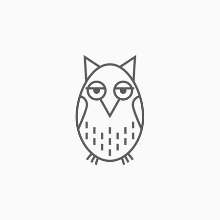 owl icon, bird vectorのイラスト素材