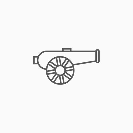 cannon icon, artillery vectorのイラスト素材