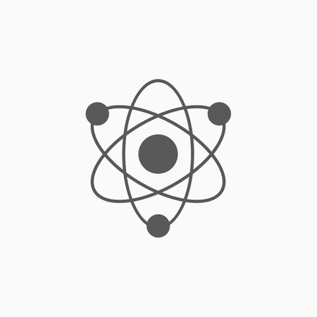 atom icon, molecule vectorのイラスト素材