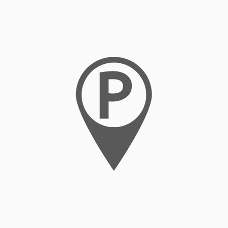 parking icon, pin parking vectorのイラスト素材