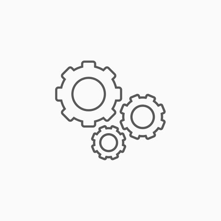 gears icon, gear vectorのイラスト素材