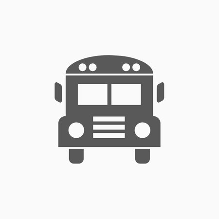school bus iconのイラスト素材