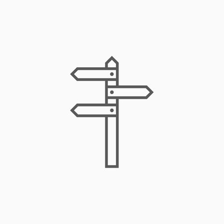 signpost icon, guidepost vectorのイラスト素材