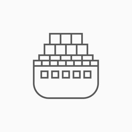 cargo ship iconのイラスト素材