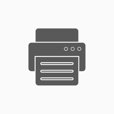 printer icon, fax vectorのイラスト素材