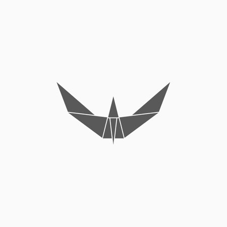 origami paper bird iconのイラスト素材