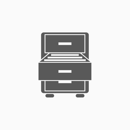 drawer icon, tray vectorのイラスト素材