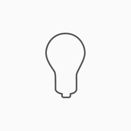 bulb icon, electric lamp vectorのイラスト素材